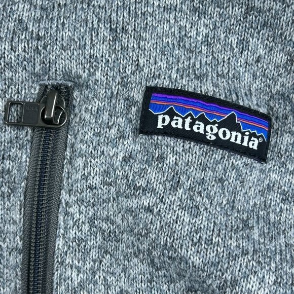 Patagonia Mens Better Sweater LARGE Gray 1/4 Zip Fleece Pullover Jacket Hiking - Picture 4 of 16
